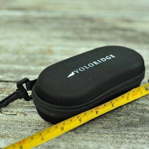 Black Canvas ZipUp Sunglasses Case Clip on